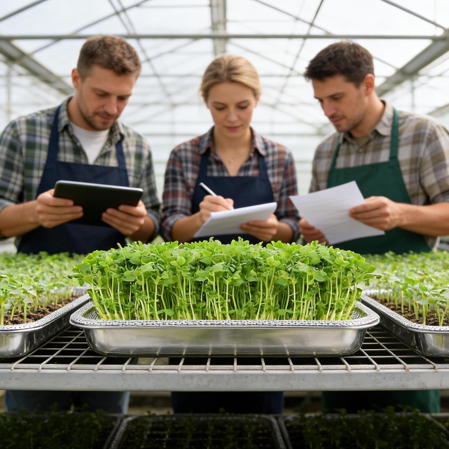 Plant Sprouting Tray | Heavy-Duty with Sieve Screen | Stainless Steel Plant Germination Trays,for Hydroponics Transplantation Microplants Indoor Gardening Greenhouse
