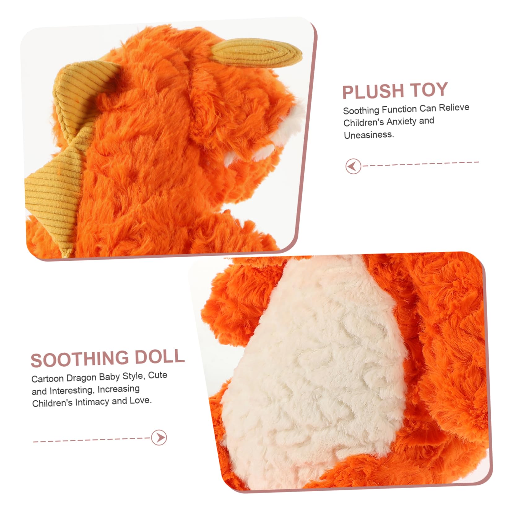 YARNOW Muñeco de Dinosaurio de Algodón PP Rojo, Juguete Suave para Niños Tacto Delicado, Almohada Adorable para Acompañar el Descanso en Festivales y Fotografía