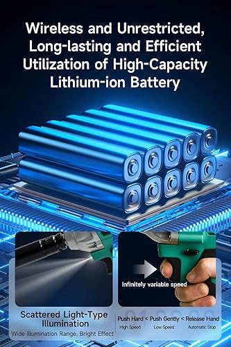 Miniatura 4 de Llave de impacto inalámbrica, pistola de impacto de 1/2, 2 baterías, pistola de impacto, con 5 enchufes, destornillador de impacto eléctrico para