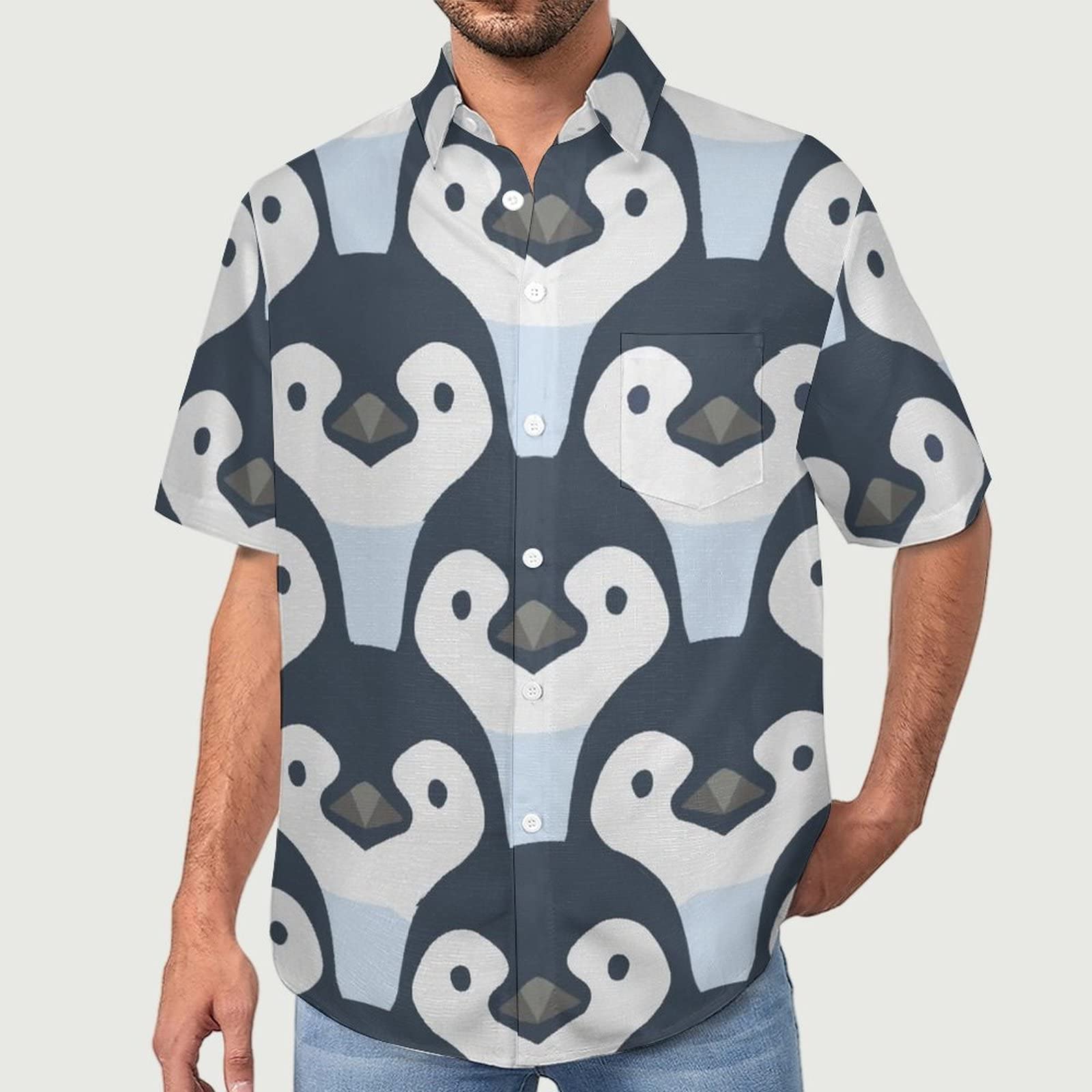 supreme ペンギン半袖シャツ L 柄 アロハ Amazon.co.jp: シャツ アロハシャツ メンズ 半袖シャツ かわいい