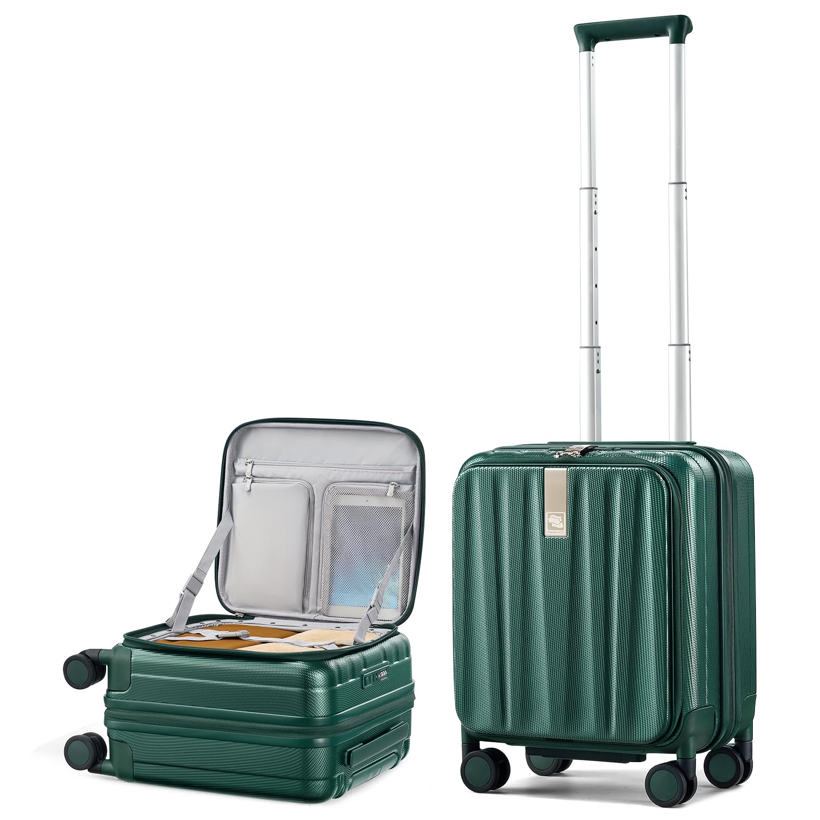 Hanke Top Opening Carry-On - Expandable 16 Inch Airline Approved Spinner