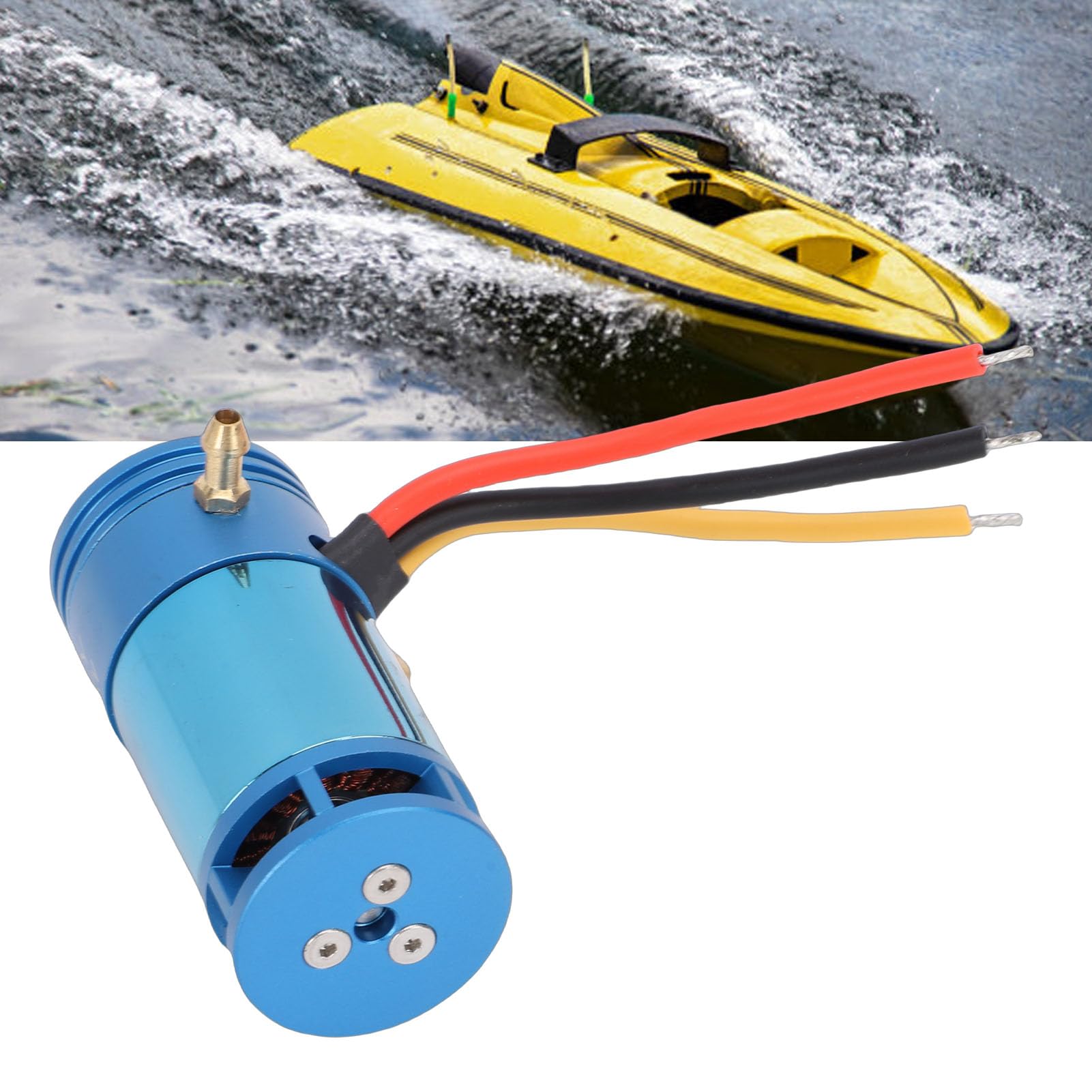 Sxhlseller SL2862 2200KV RC-Boot-Brushless-Motor, Wassergekühlter Marine-Rennmotor mit Aluminiumlegierung für 2-4S Li-Ionen-Akku, Hohe Leistung und Langlebig