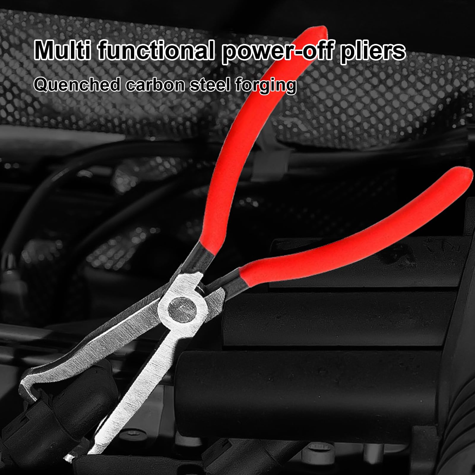 4 alicates de desconexión eléctrica automotriz para automóviles, separador de conectores de acero de alto carbono con alicates rectos y de 60° con guantes, alicates de abrazadera de manguera