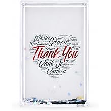 Father's Day Clear Rectangular Plastic Glitter Water Picture Frame