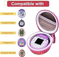 Vista 7 de Funda LTGEM Compatible con Tamagotchi Pix/Tamagotchi Original/Tamagotchi Nano x/Tamagotchi Hello Kitty/Tamagotchi Uni, Funda Protectora de Morado