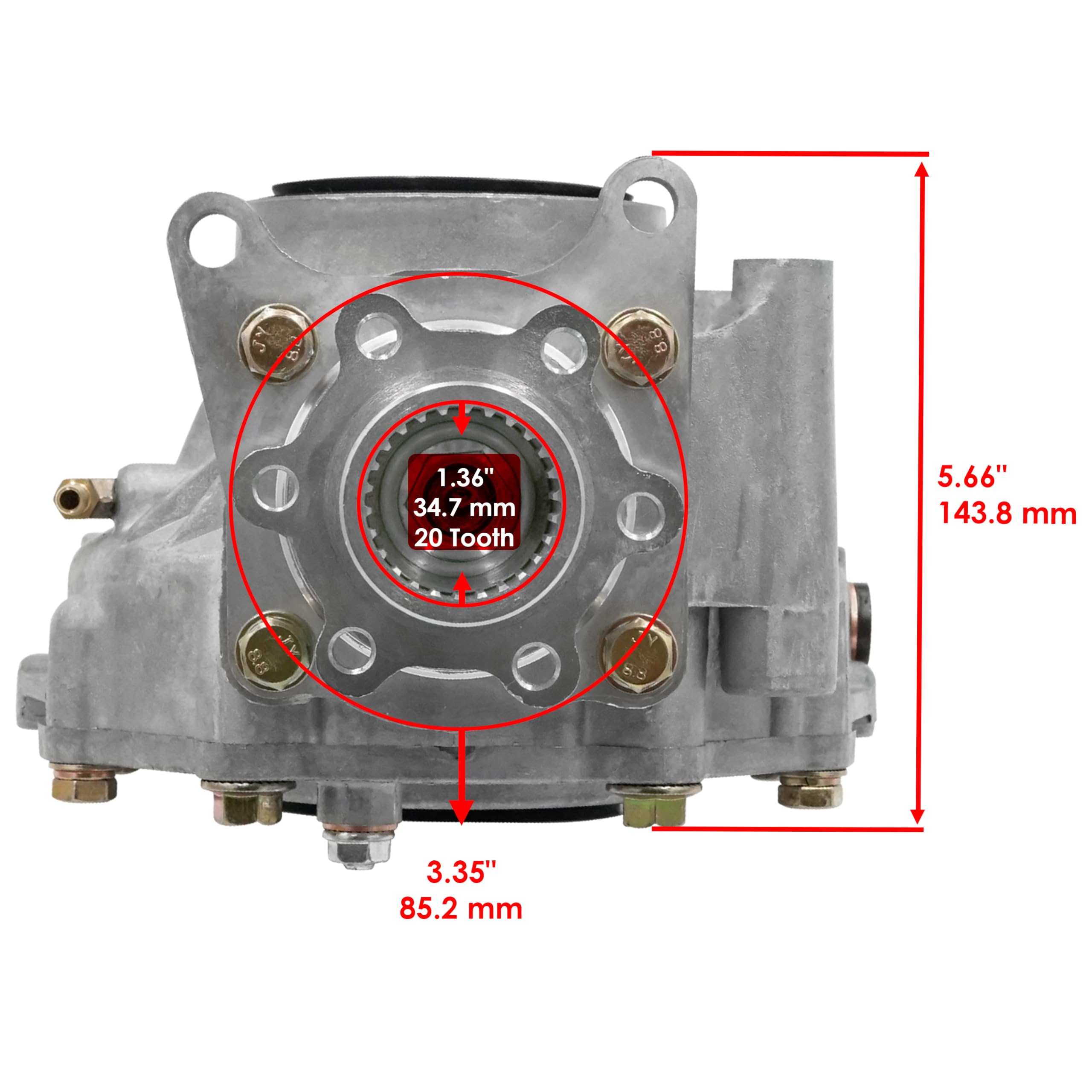 Caltric Front Left CV Axle Shaft For Yamaha Grizzly 660 4WD 2003-2008 - Complete Replacement Joint