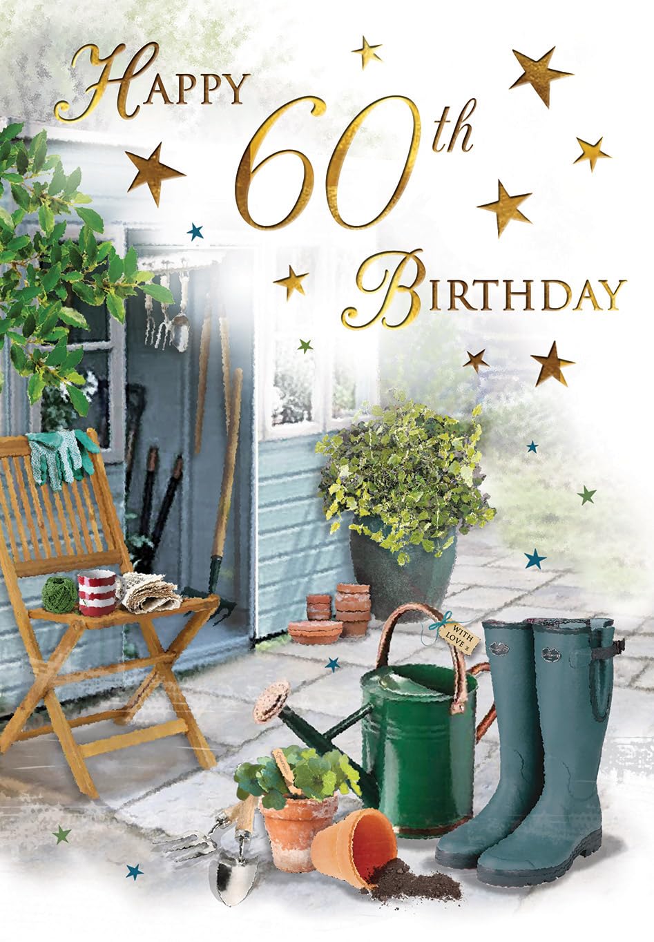 Regal Publishing Traditional Milestone Age Birthday Card Age 60 Male - 9 x 6 inches - Piccadilly Greetings