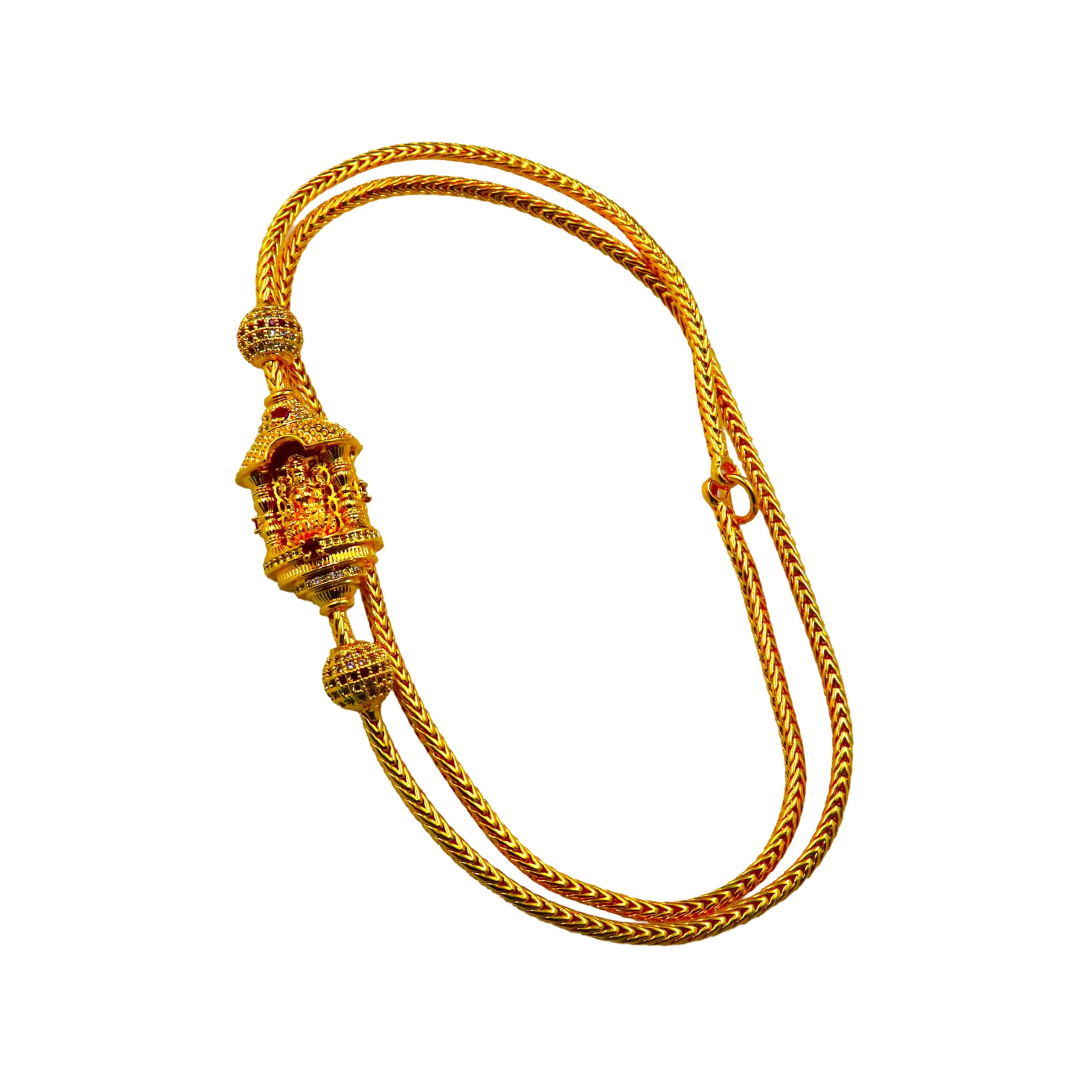 AHR FASHION one gram gold plated double side temple lakshmi mugappu chain 24inch for women (B0DF84C791) Amazon Price History, Amazon Price Tracker