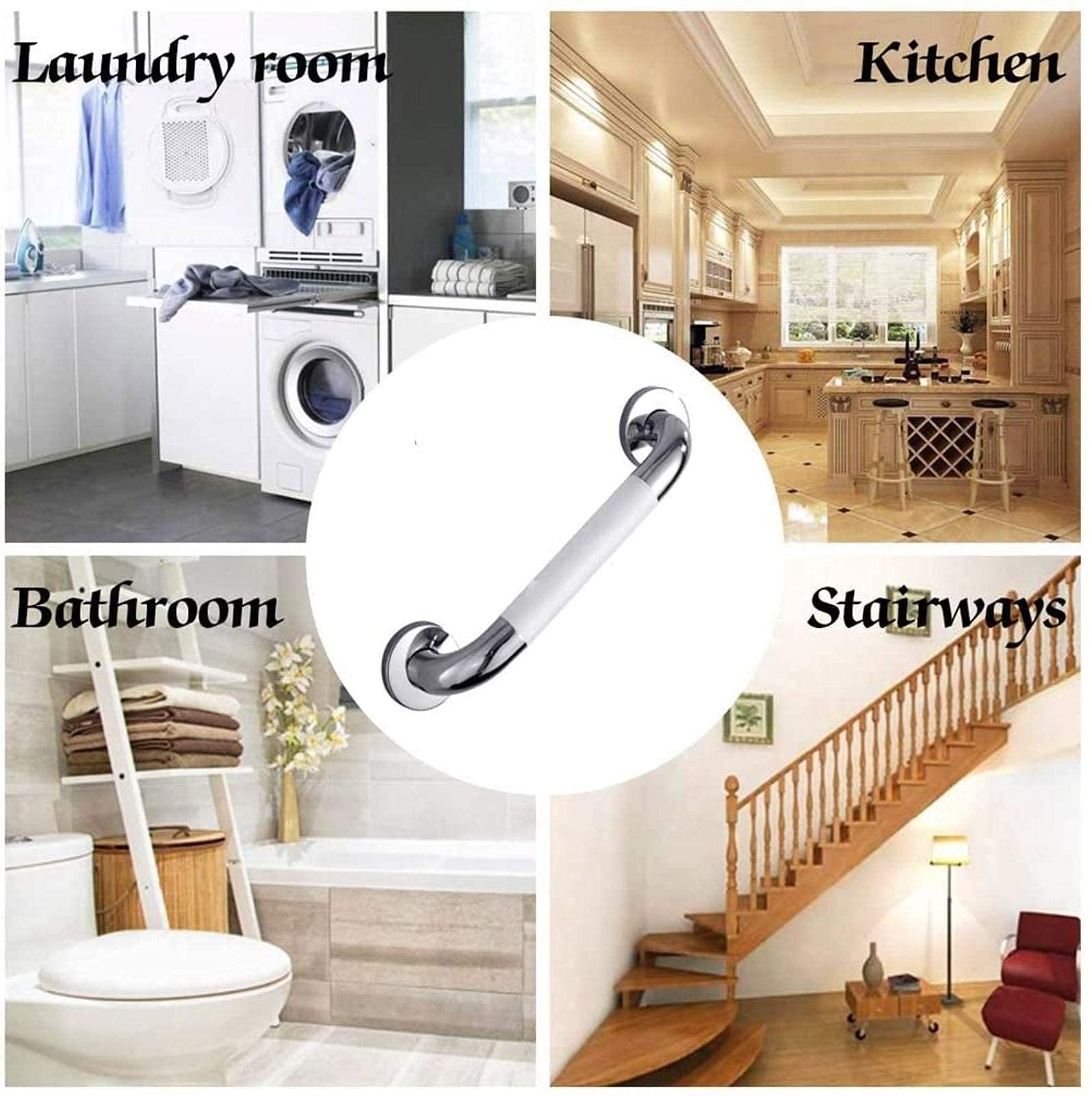 Maniglie per Doccia, ausili per WC, corrimano di Sicurezza Senza Barriere in Bagno, Barre di Supporto di Sicurezza, tiranti di Supporto Antiscivolo per disabili, Adatto per Hotel, corridoi,