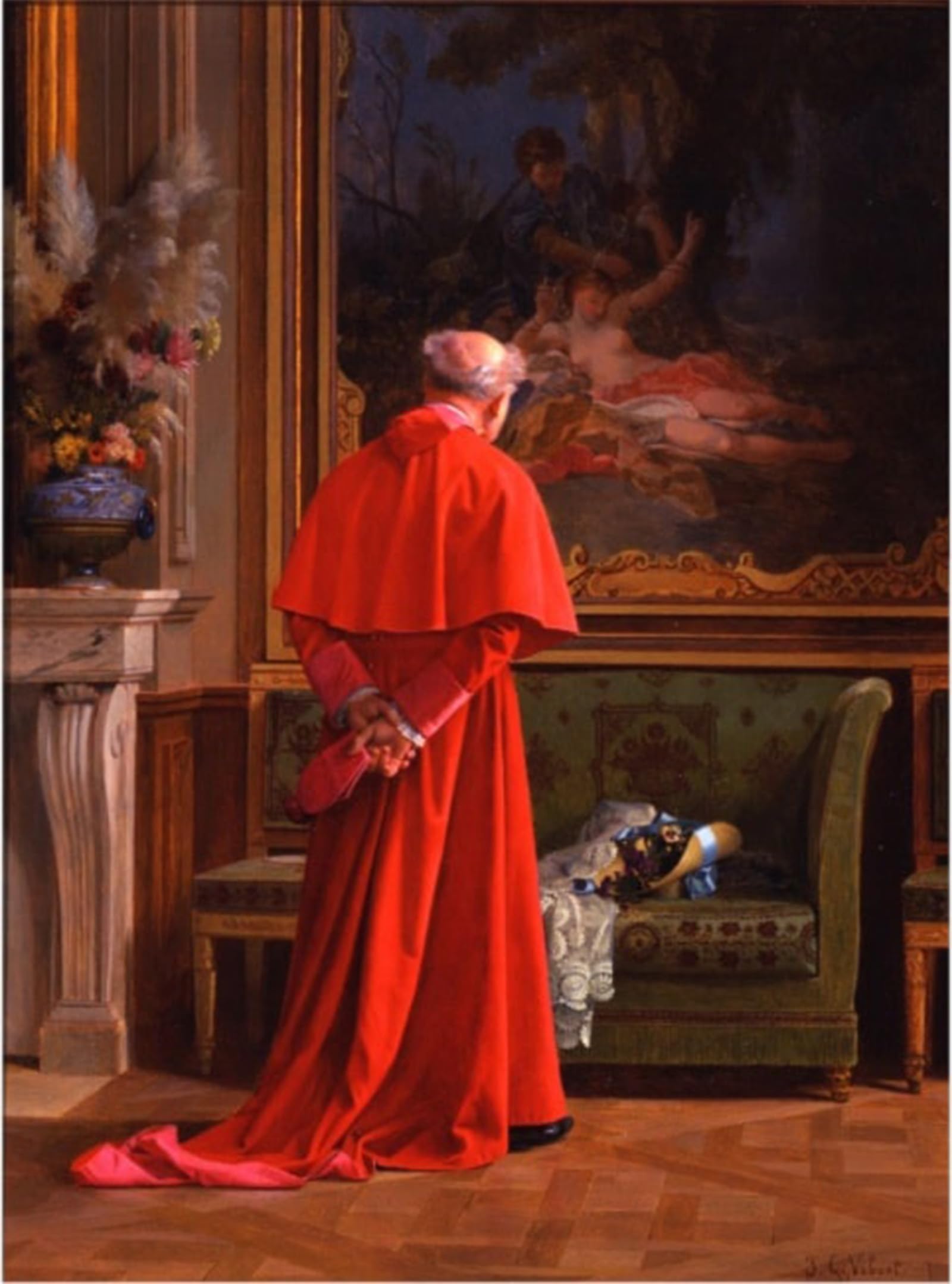 SERENDIPITP Aesthetic Poster Photo Wall Print Retro Picture la vista Jehan Georges Vibert Modern Wall Artwork for Home Decor 60x90cm