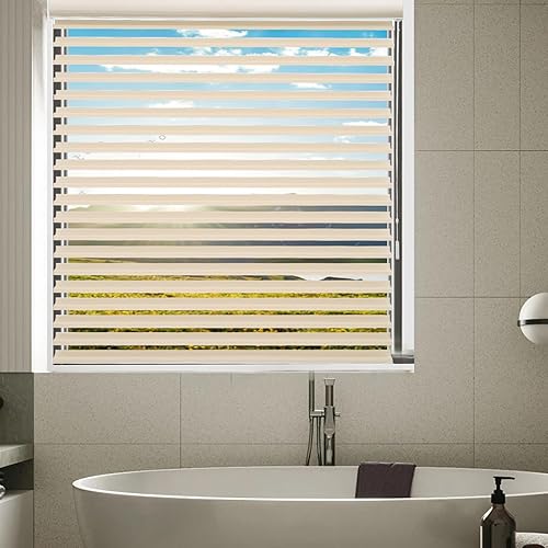 Miniatura 5 de Changshade Persianas enrollables Shangri-La personalizadas, con cordón y filtrado de luz, con aislamiento térmico, control de luz de privacidad para