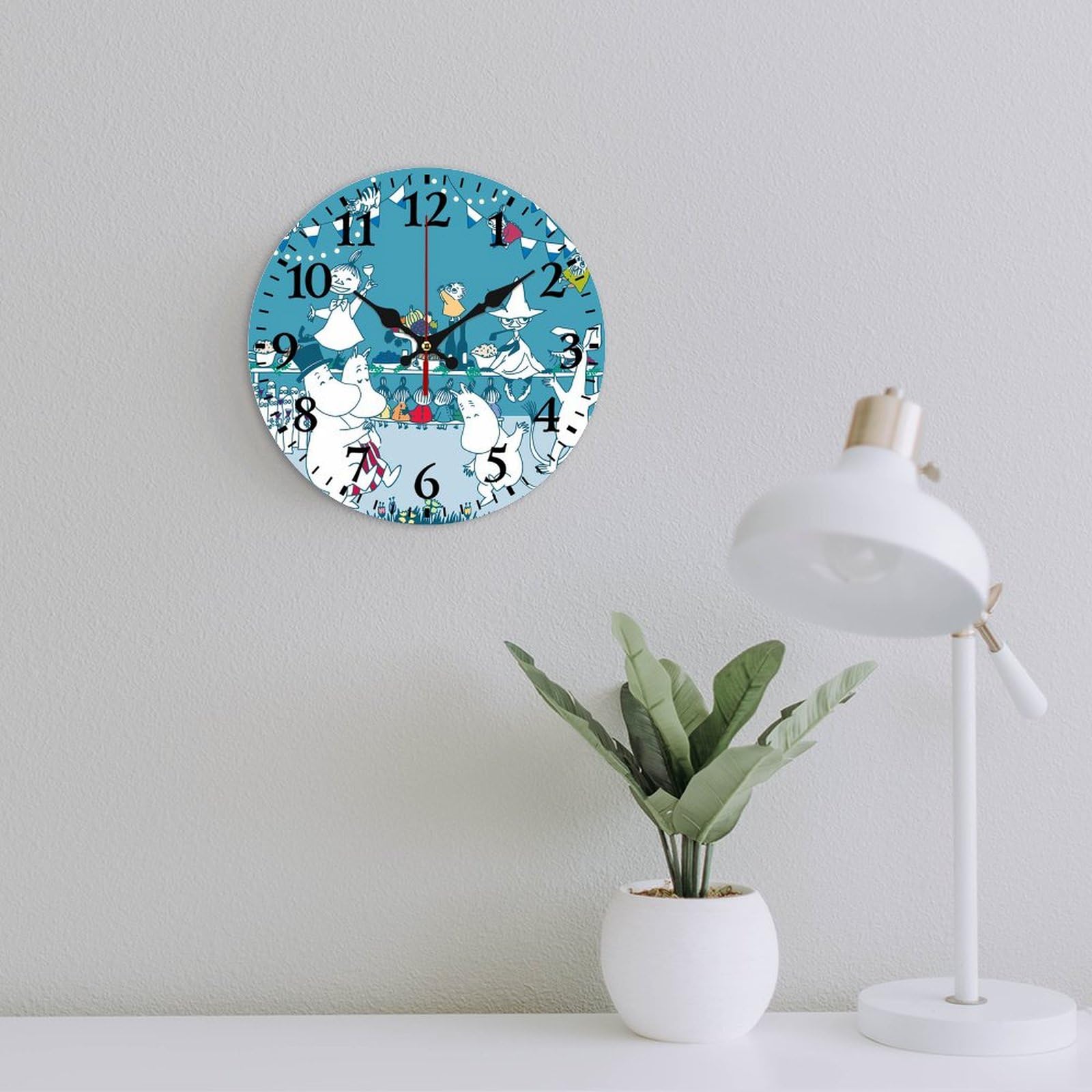 Amazon.co.jp: ムーミン 掛け時計 PVC壁掛け時計 静音 連続秒針