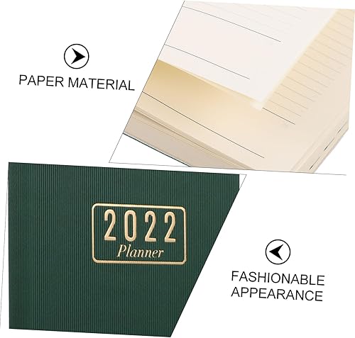 Miniatura 3 de MAGICLULU Agenda 2022, 2 unidades, para trabajo, oficina, cuaderno en blanco, citas, agenda semanal 2022, calendario duro 2022, agenda de