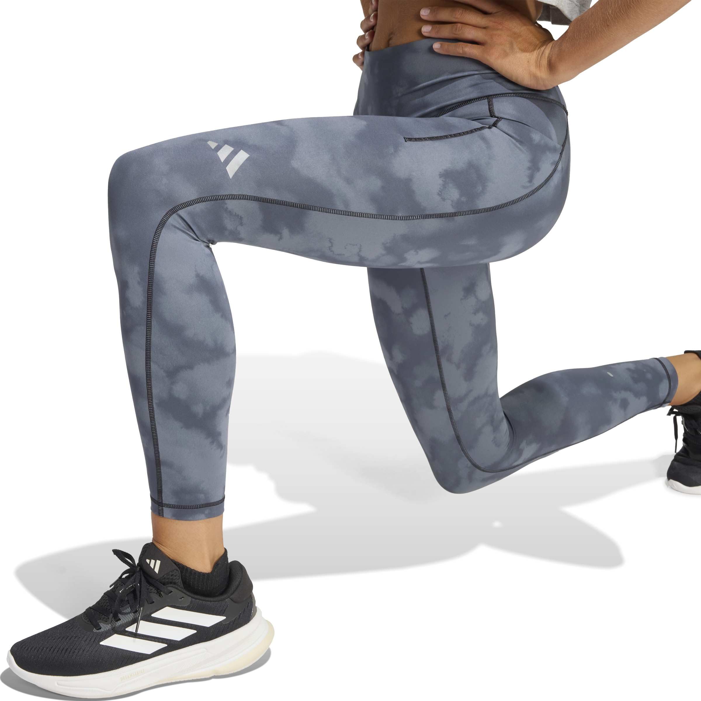 adidas dames ADI365 Climacool AOP Running 7/8 Leggings, black, XL