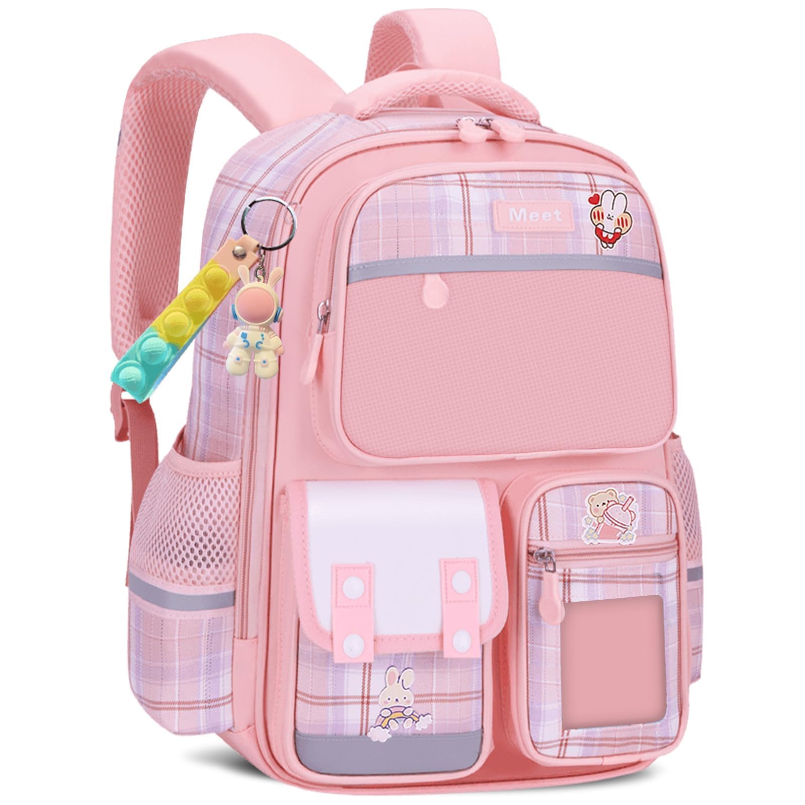 Amythe Schooltas voor meisjes, lichte rugzak voor school met veel Amythe Schooltas voor meisjes, lichte rugzak voor school met veel