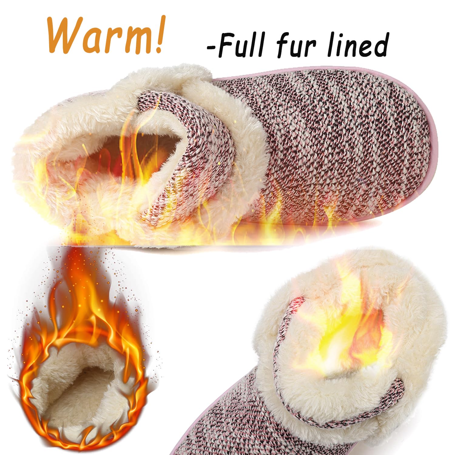 Lvptsh Pantofole da Casa Donna Uomo Invernali Ciabatte Peluche Comode Antiscivolo Stivaletto da Casa Morbido Scarpe Casa Calde Interne Esterno