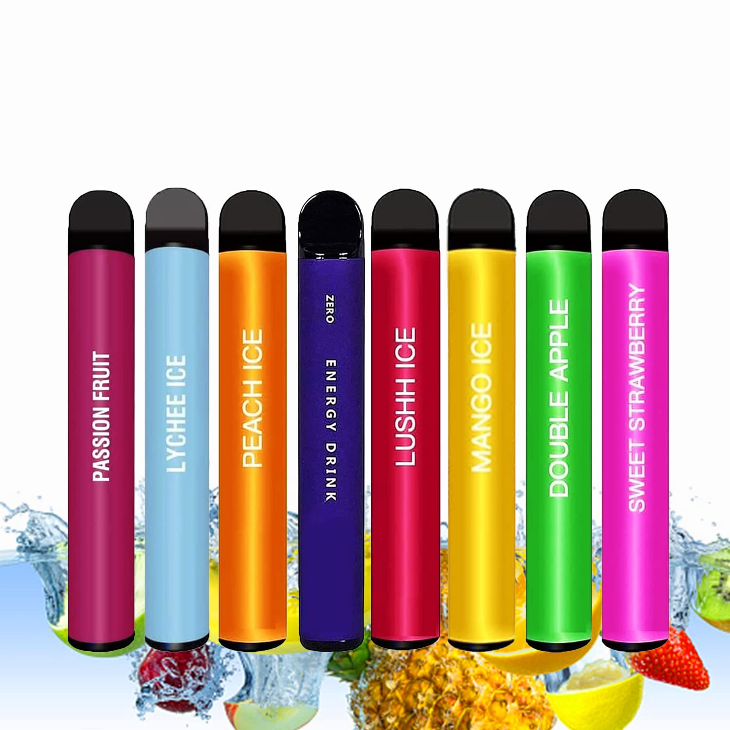 JJADisposable Vape Kit, No Nicotine Vape Liquid, Prefilled E Cigarette Vape Juice, Pack of 8, 800 Puffs Bar, Disposable Vape Pen E Cig Pod Kit, Shisha Pen