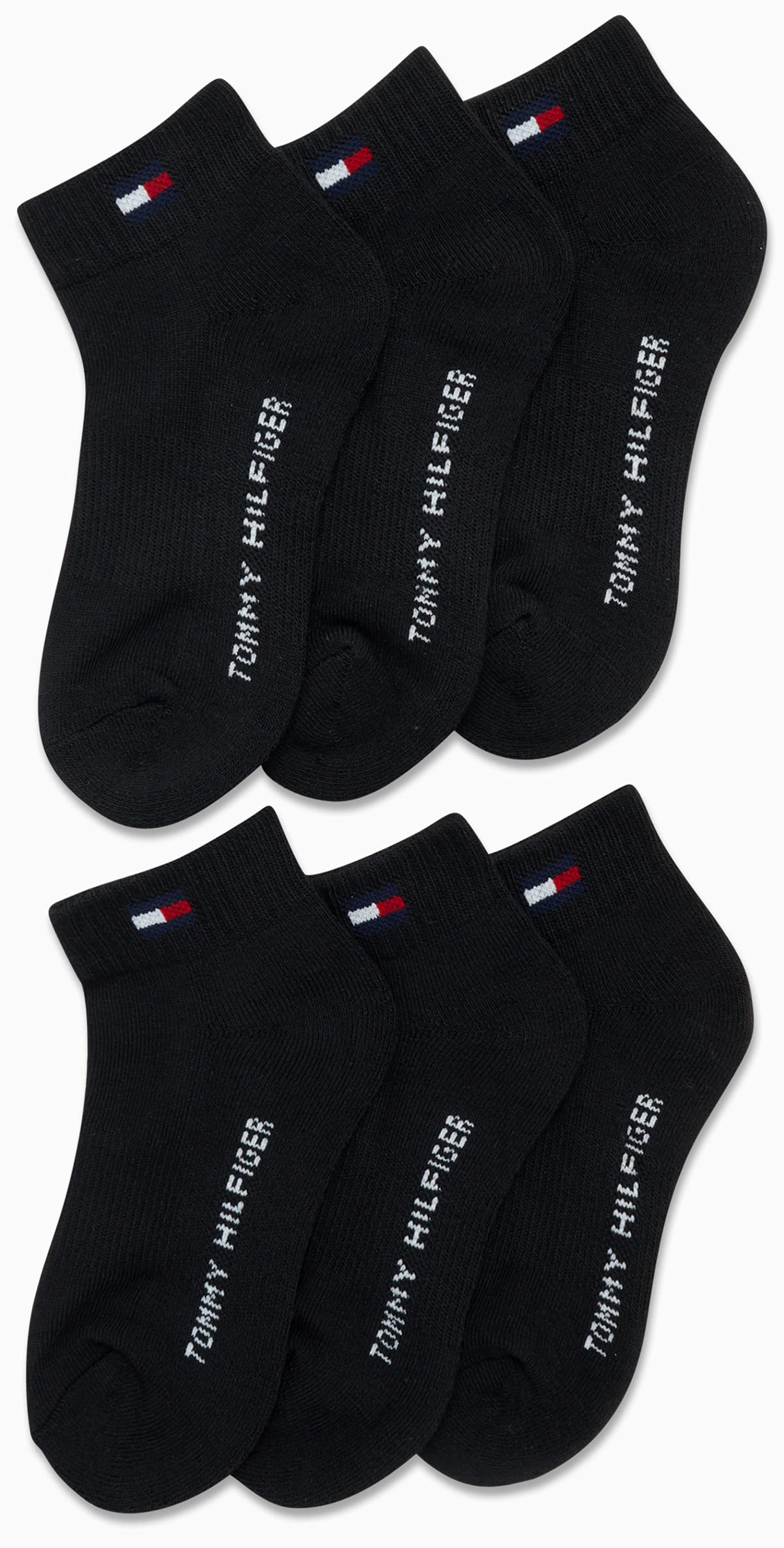 Tommy Hilfiger Sportsocken für Jungen – Performance Cushion Quarter Cut Knöchelsocken (6er-Pack)