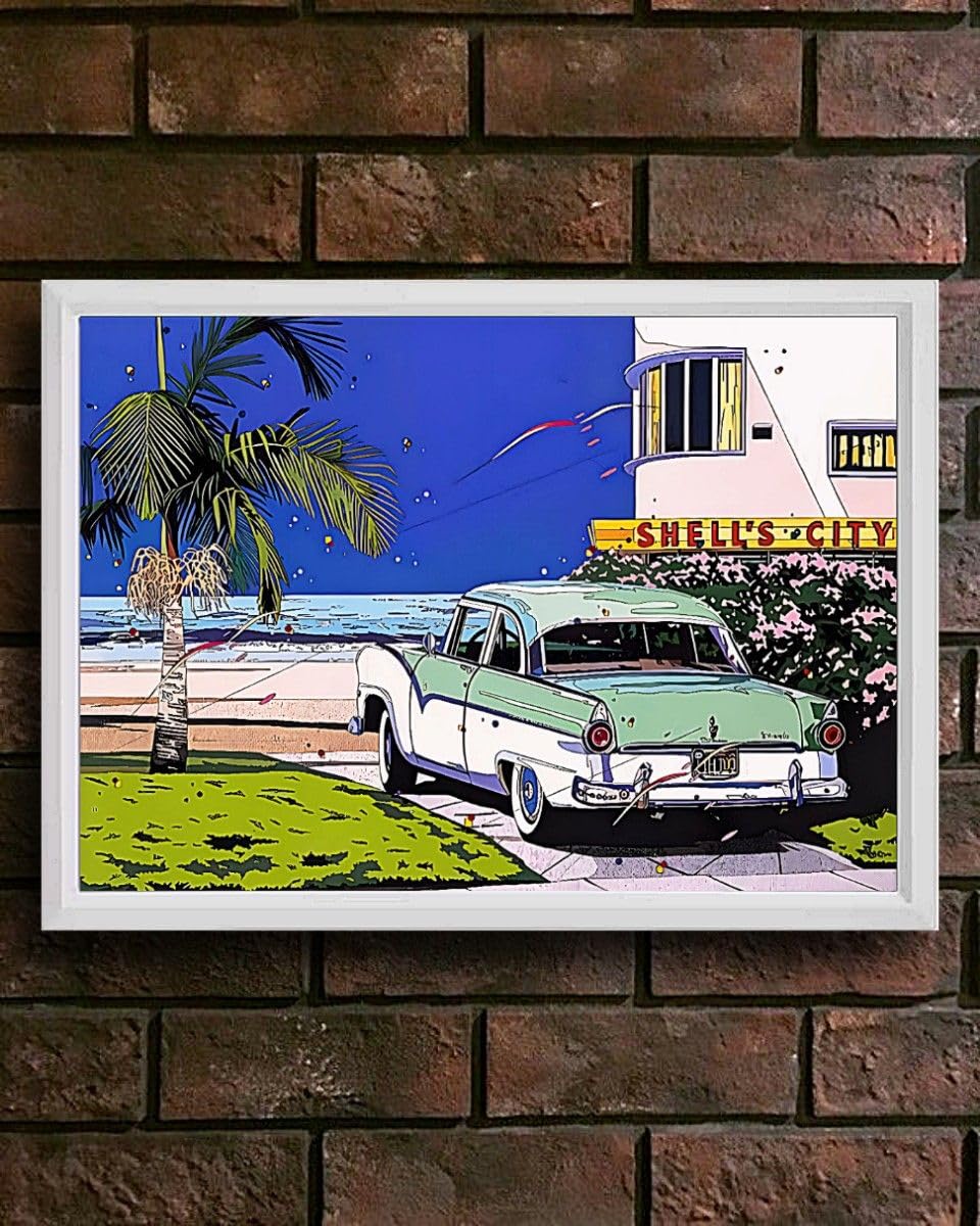 鈴木英人・アート【A4サイズ写真ポスターフレーム付き４点セット】ポスター 鈴木英人・アート【A4サイズ写真ポスターフレーム付き4点セット】