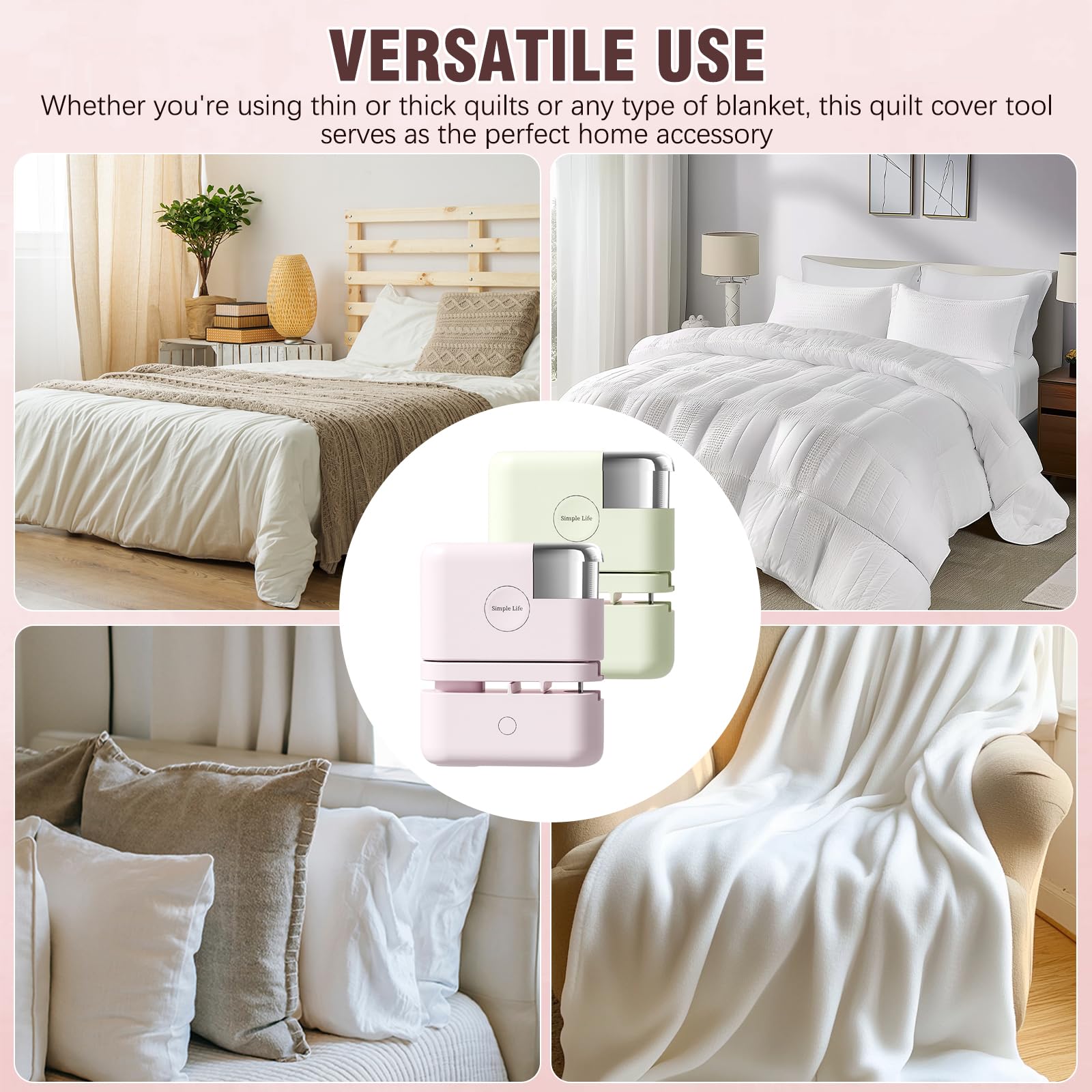 AGLOO Blanket Stapler – Fasteners for Duvet Covers Bed Sheets Blankets – Simple Operation, Reusable Fixing Clips, Prevent Shifting – for Comforter and Duvet 2025 New (Green)