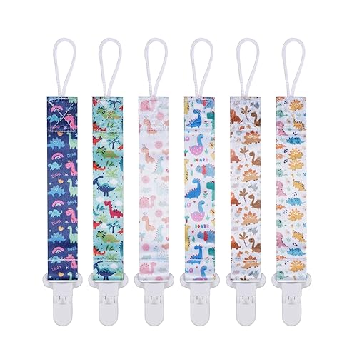 Pinzas para chupete para bebé, correa Paci, clips para bebés, niños y niñas, artículos esenciales para recién nacidos, paquete de 6 unidades