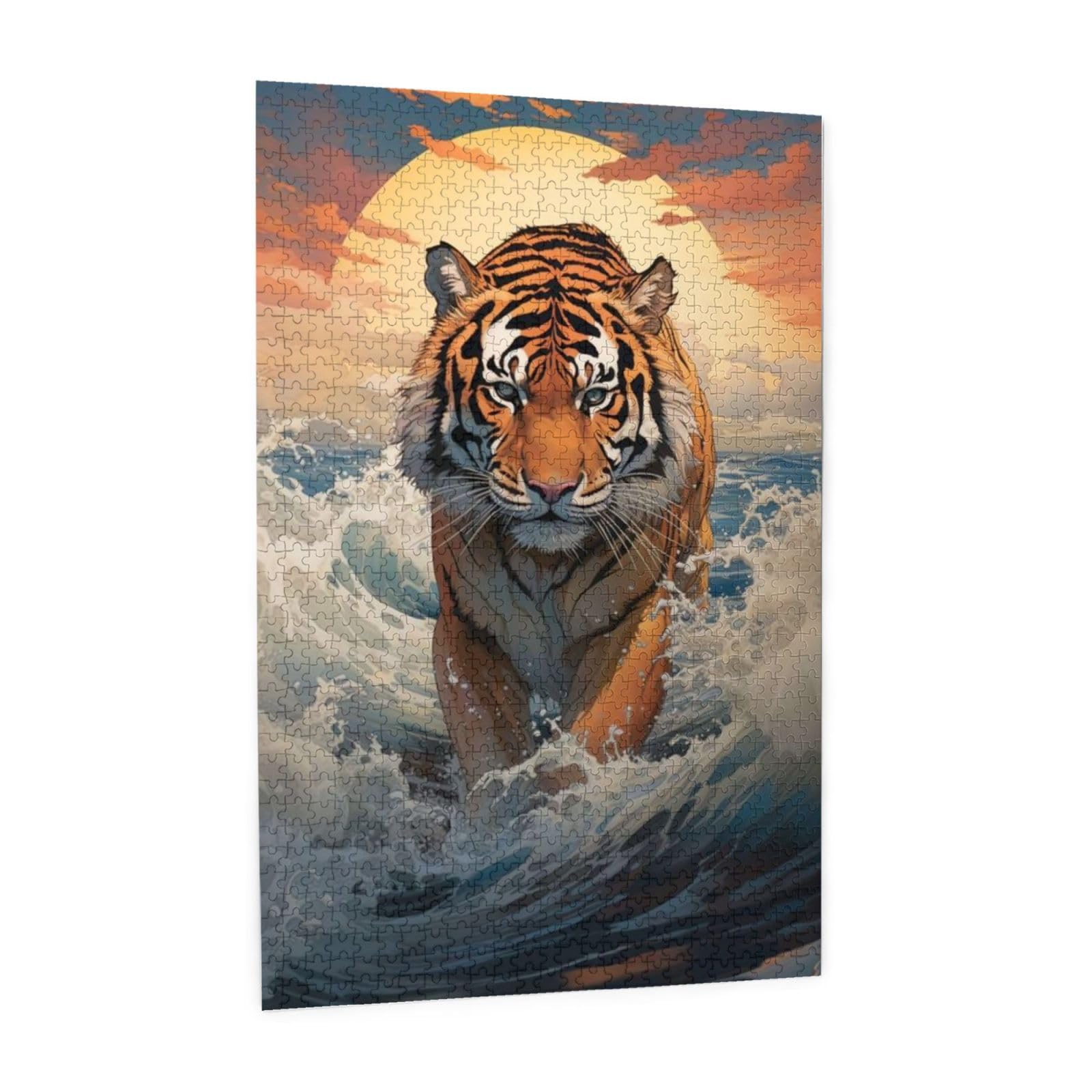 Amazon.co.jp: 1000ピース ジグソーパズル チャレンジ虎 パズル
