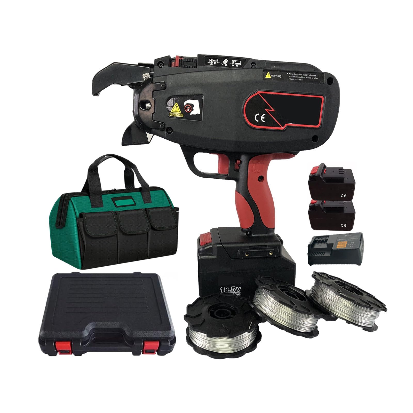 AYCDL Automatic Rebar Tying Tools 4-45mm, Rebar Tying Binding Machine 18.5V, Electric Steel Wire Rebar Tying Tool for Construction Engineering, Bridges, Roads, Tunnels
