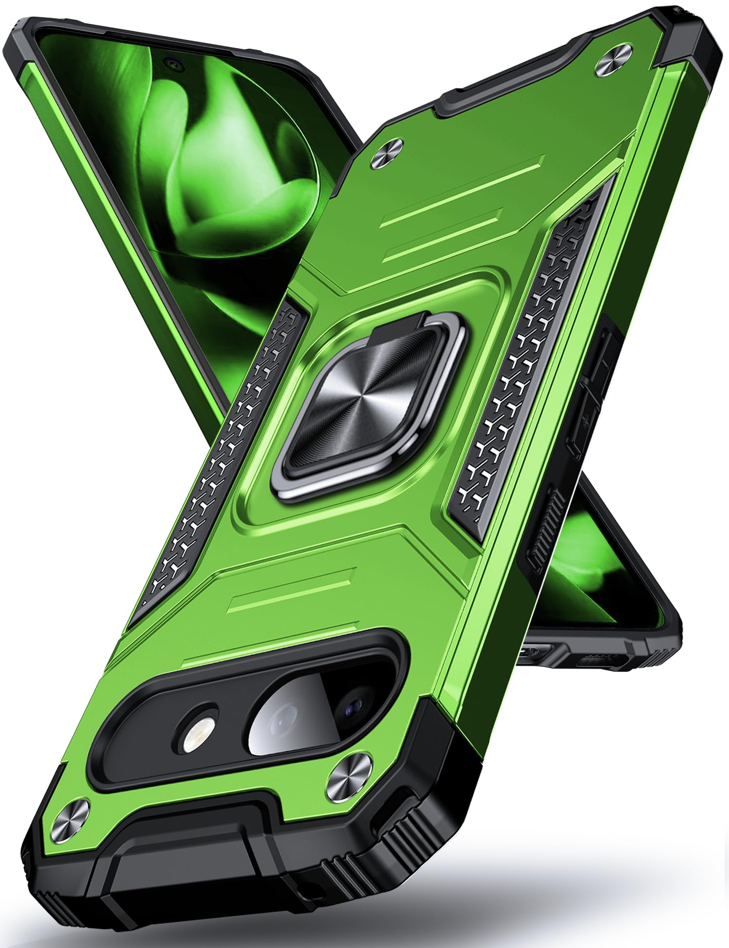 Coque Pixel 10A 5G DASFOND Armor militaire verte anti-chocs