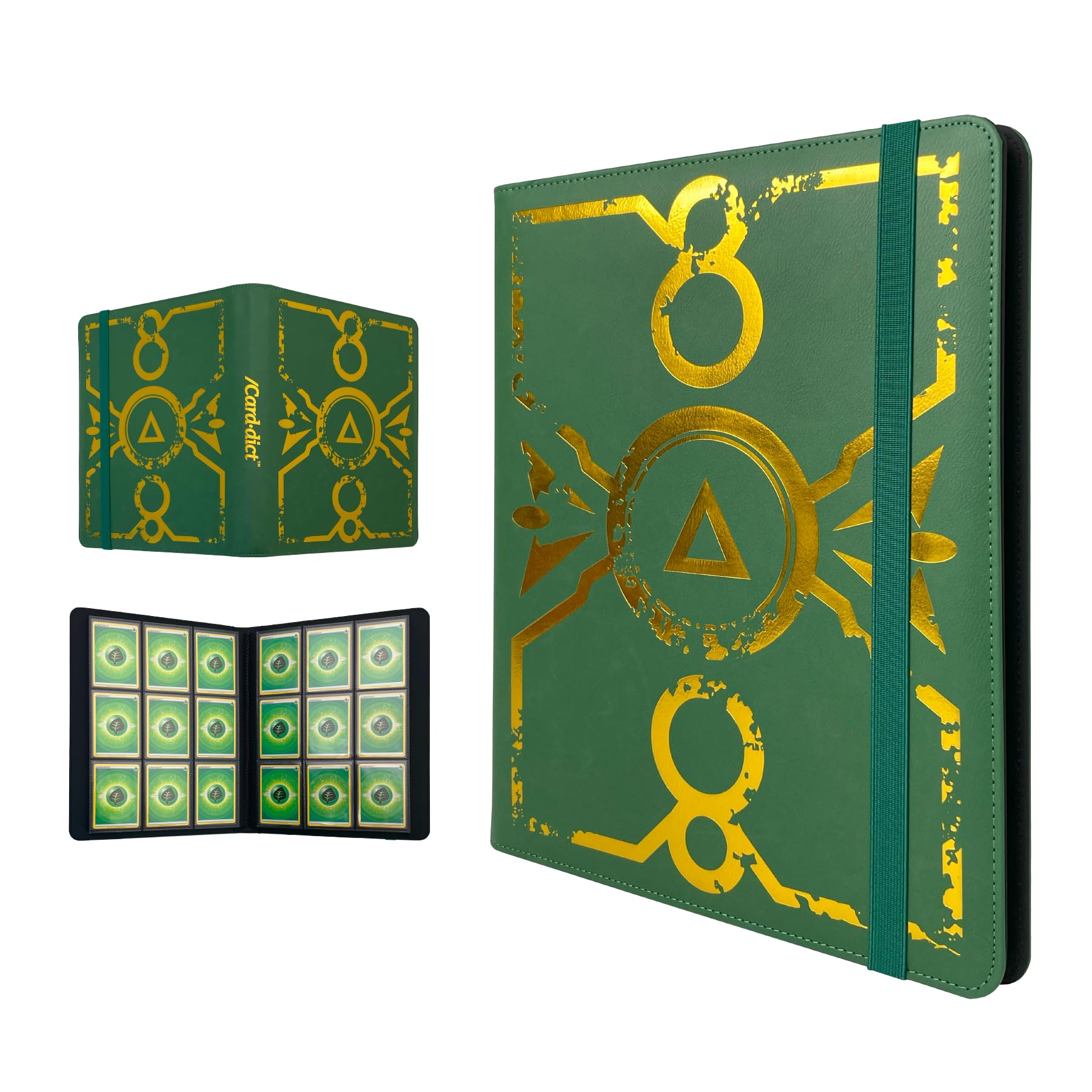 Card Binder Compatible with Pokemon Cards, 9 Pockets Hold 360 Sports Trading Cards, Fabmaker Game Card Collection Album Folder for Baseball, Football, Soccer, MTG, TCG, Yugioh, Hockey Card