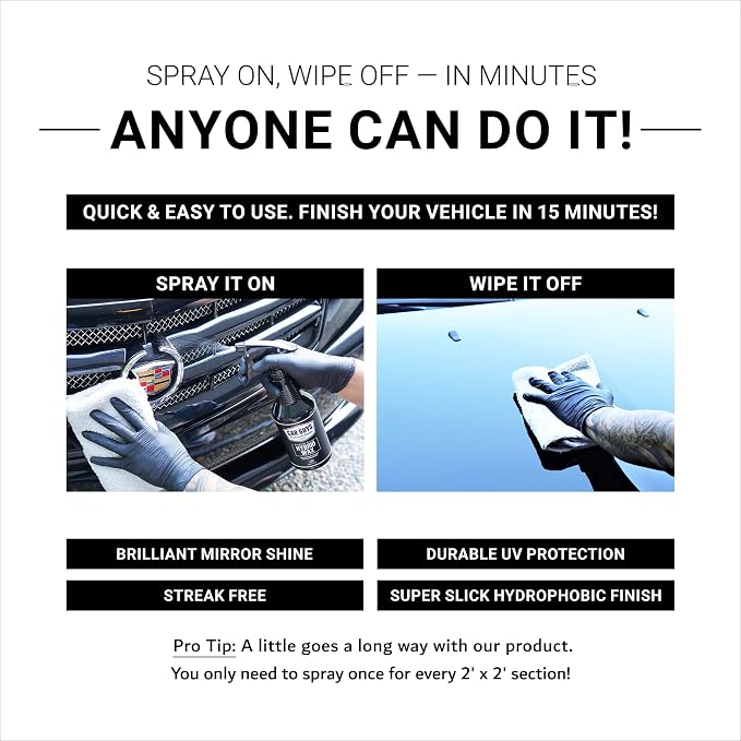 Spray Wax Cera Híbrida CAR GUYS 18 oz con Paño miniatura 5