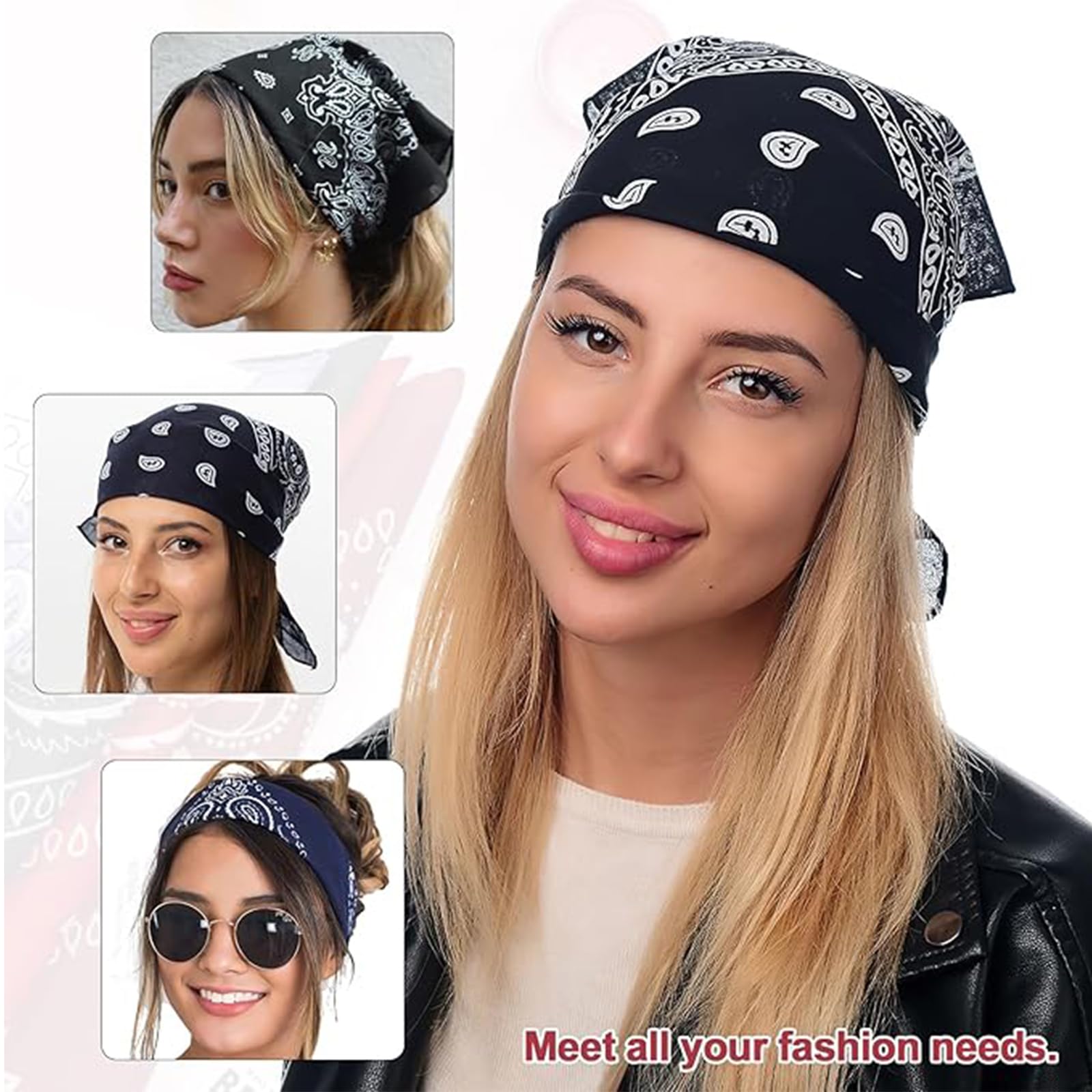 23 Stück Bandana Damen Herren Vielseitige Bandanas Paisley Muster Mischfarben 55 x 55 cm Halstücher Kopftuch, Kopfbedeckungen für Jedes Outfit