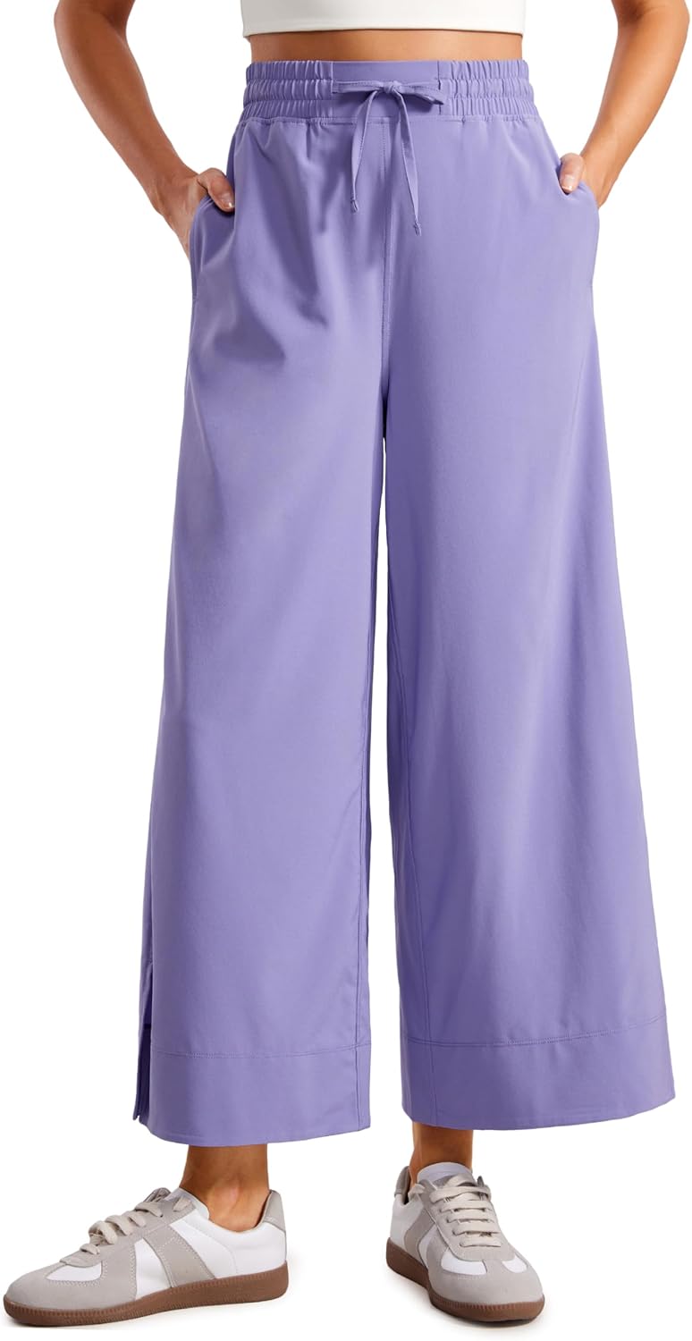 CRZ YOGA Lightweight Wide Leg Crop Pants 25"