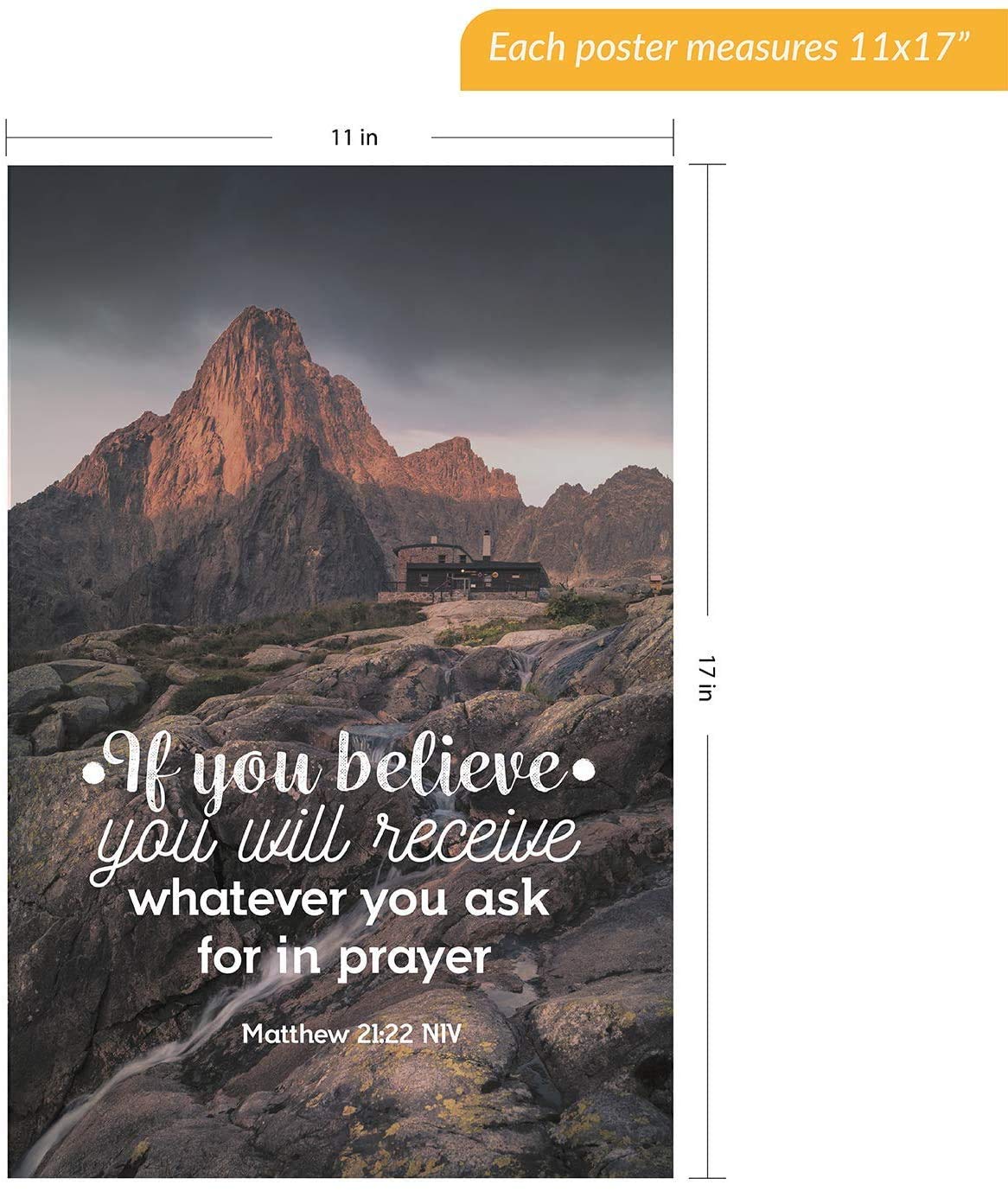 Bible Verse Wall Art Six 11X17 Bible Verse Posters These Christian