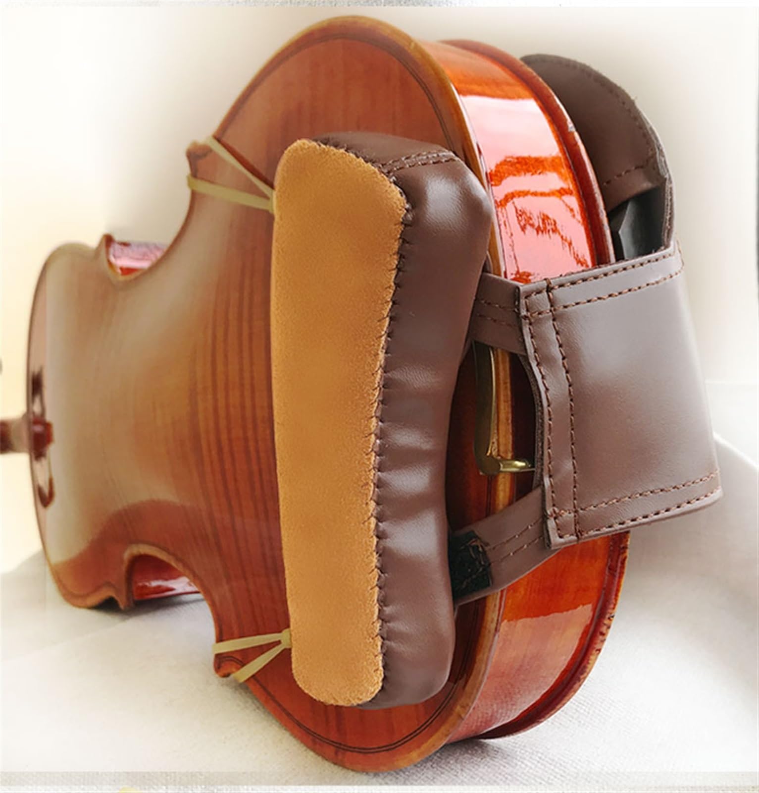 Piezas De Violín Almohadilla De Piel De Oveja Para La Barbilla Del Violín Almohadilla Para Piano Almohadilla Para El Hombro Para Violín Accesorios Almohadilla Para Violín(4/4-3/4 full set)
