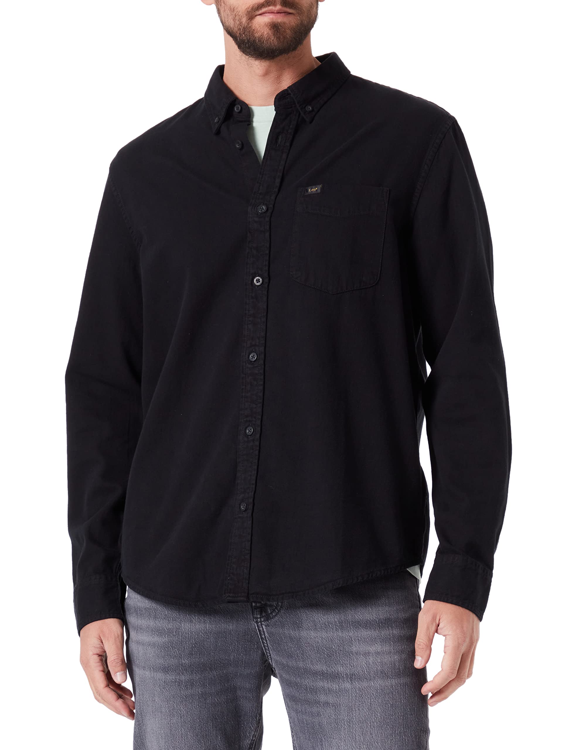 Lee Botón hacia Abajo Camiseta para Hombre