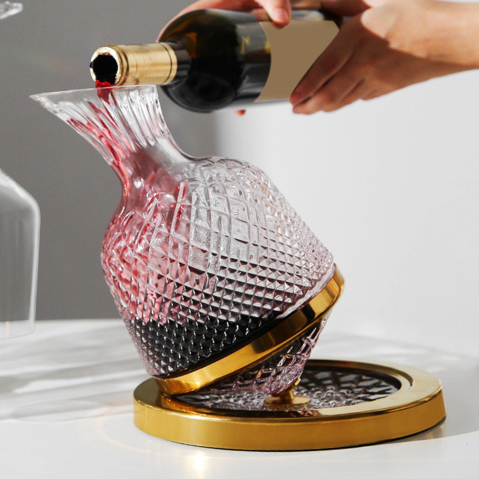 Jarra Decantadora de Vino de 1,5 Inclinado. Regalo Ideal para Vino. Vertedor para Bar Y Decoración Del Hogar.