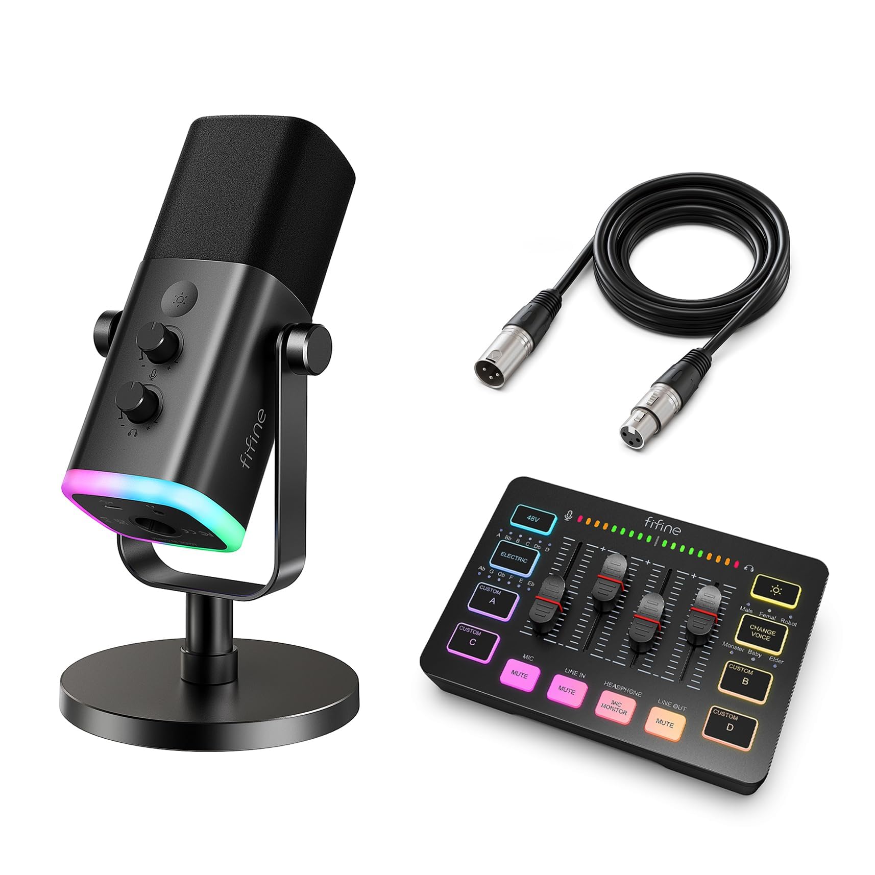 Amazon.com: FIFINE Gaming Equipment Bundle with Audio Mixer, XLR