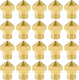 20Pcs MK10 Nozzles 0.4mm for 3D Printer M7 Brass Extruder Head Hotend Nozzle fit for 1.75mm Filament