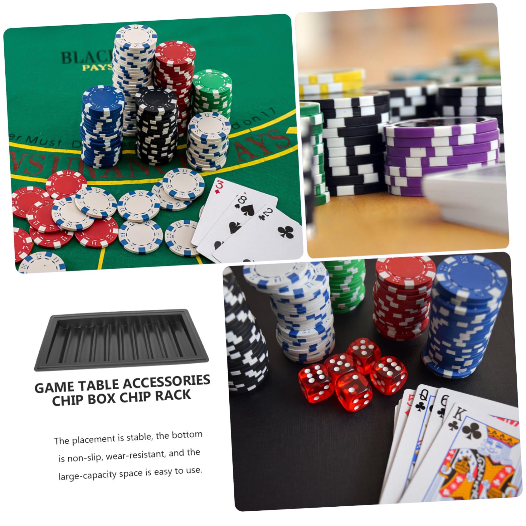 Garneck Chip Tray Für Pokertisch - Praktischer Poker Chip Halter Aus Robustem Plastik - Ideal Zur Aufbewahrung Und Organisation Von Perfekt Für Pokerabende Und Turniere