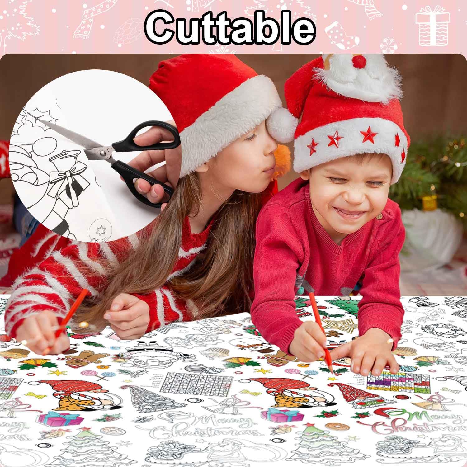 Gosknor Christmas Diy Coloring Tablecloth - Image 4