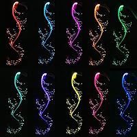 Vista 2 de AMKI Látigo de fibra óptica LED recargable de 6 pies, 360 giratorios, 360 efectos de modo, súper brillante, juguete de baile, ideal para fiestas