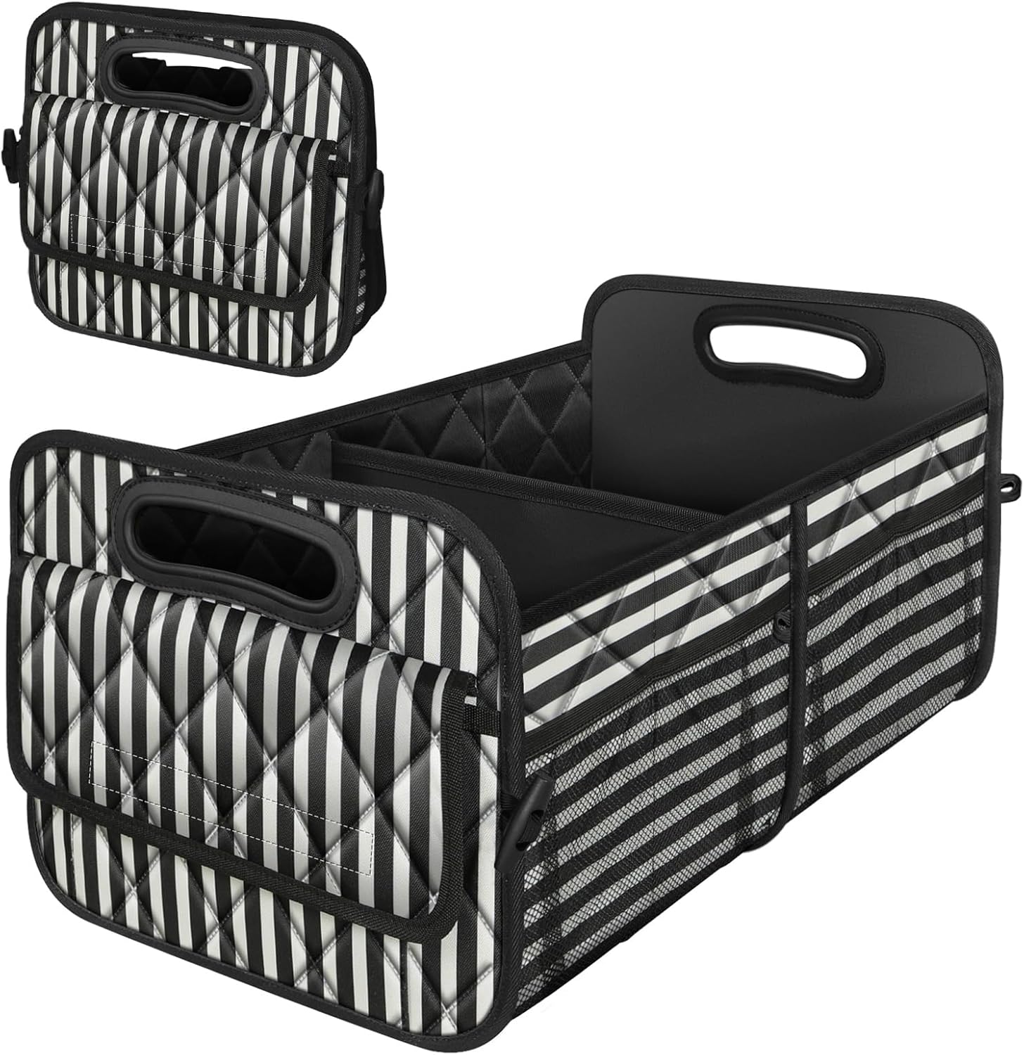 Deosk – Organizador de maletero para SUV, autos y camiones con 6 bolsillos grandes, caja de almacenamiento de poliéster impermeable