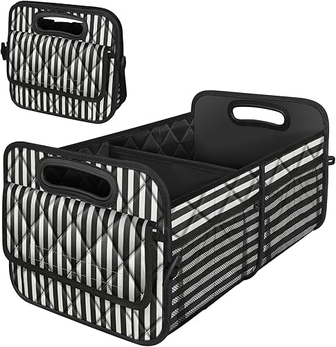 Deosk - Organizador de maletero para SUV, autos y camiones con 6 bolsillos grandes, caja de almacenamiento de poliéster impermeable