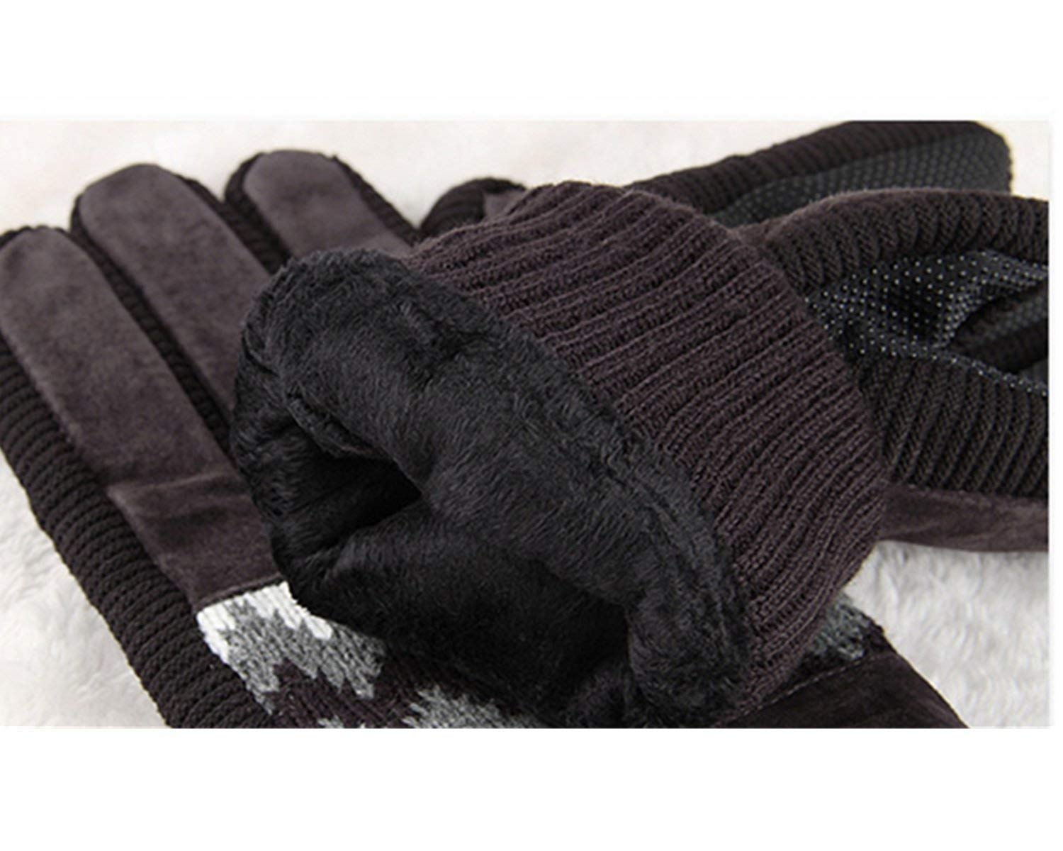 Unisex-Adult Mittens Męskie Zimowe Rękawiczki Rowerowe Ciepłe Rękawiczki Wiatroodporny Wodoodporny Nowoczesny Casual Na Zimę Na Rowerze I Na Świeżym Powietrzu/Coffee/One Size