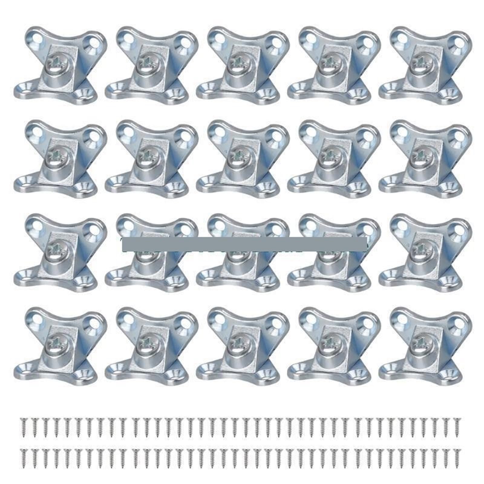 Corner Braces Brackets 20Pcs Detachable Metal Style Right Angle Bracket for Multipurpose Furniture Corner Linking(Blue)