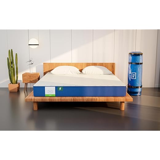 Flo Ortho™ Aloe Vera Infused Orthopedic Mattress with PainRelease™ Technology | Medium Firm Feel | 6 Inch Mattress in Double Size (72x48x6 Inches) | 10 Year Warranty