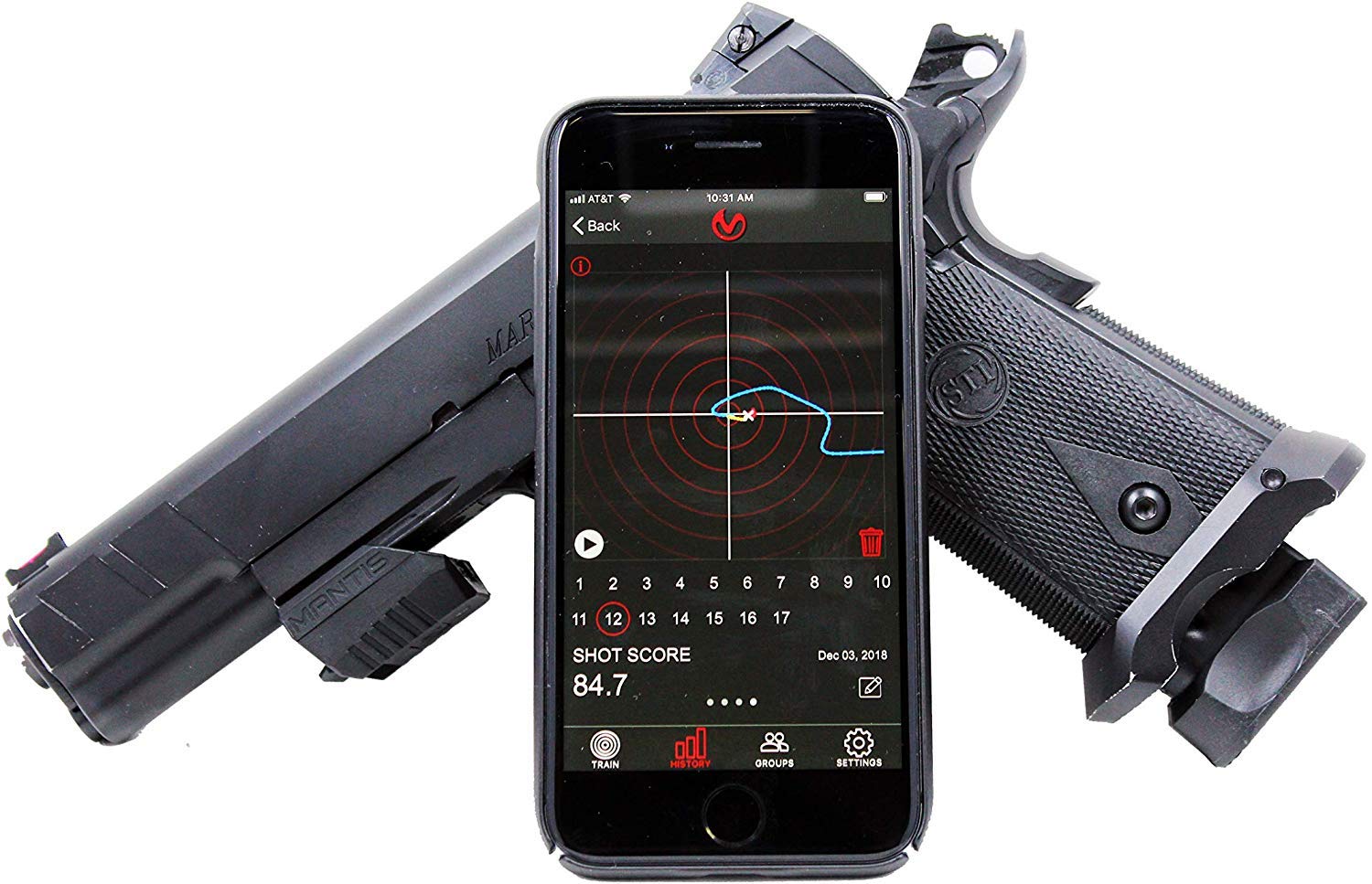 Mantis X10 Elite Shooting Performance System - Real-time Tracking, Analysis, Diagnostics, and Coaching System for Firearm Training - MantisX