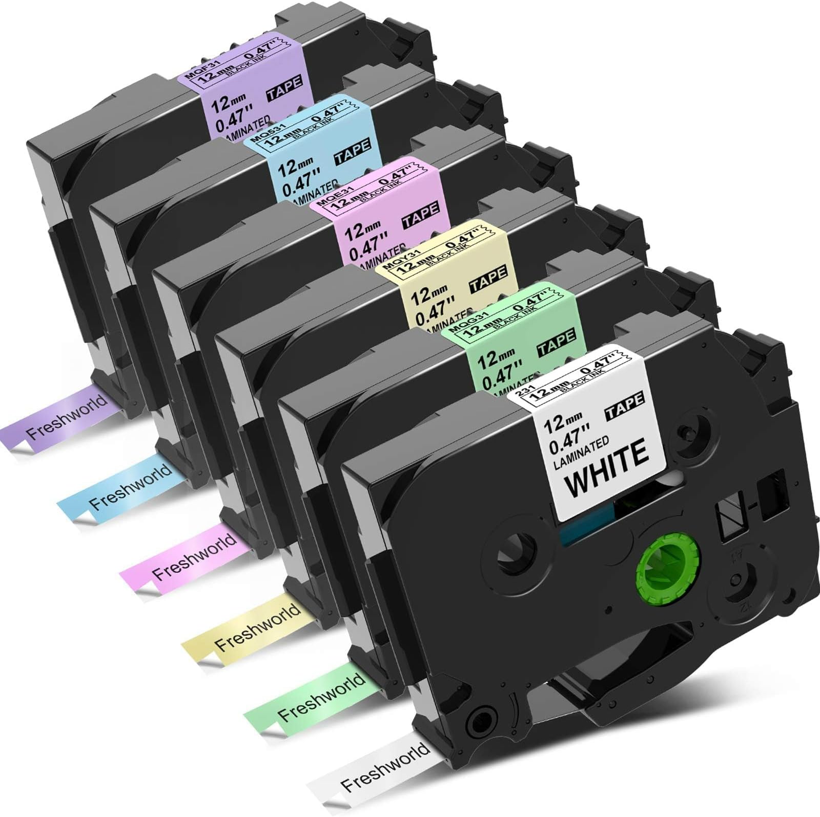 Schriftband-Kassette Für Brother P-Touch - Passt A Produktbild-Vorschau 4