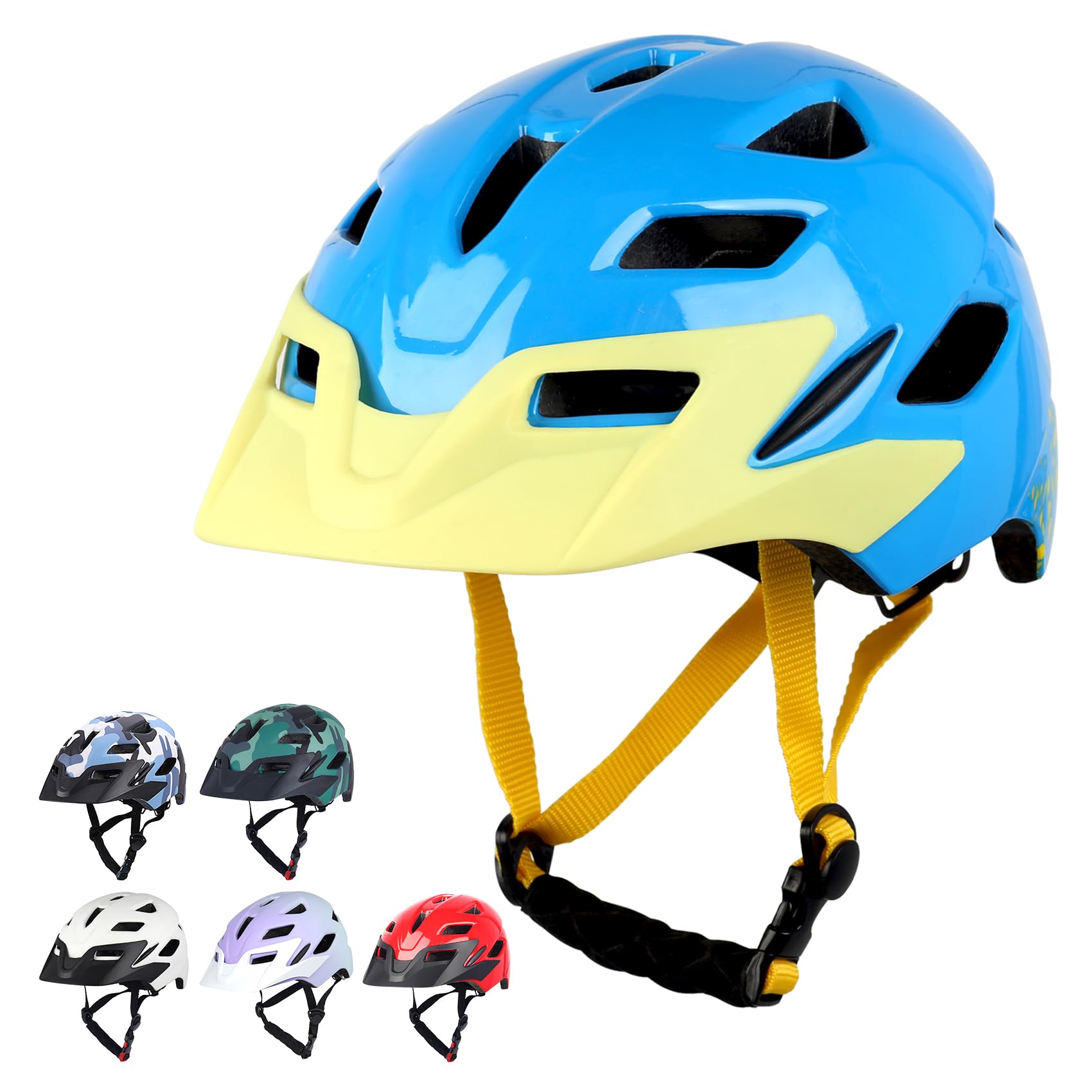 Bilaki Kids Bike Helmet, Boys Girls Helmets from Toddler to Youth, 2 Sizes for Child Ages 2-3-5-8-14 Years, Toddler Bicycle Helmet with Detachable