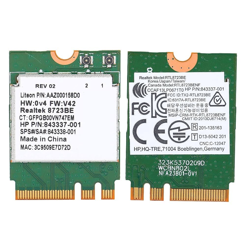 Free Wi-Fi　2.3.4 Amazon.com: RTL8822CE Wireless NIC, 2.4G/5GHz Dual-Band WiFi